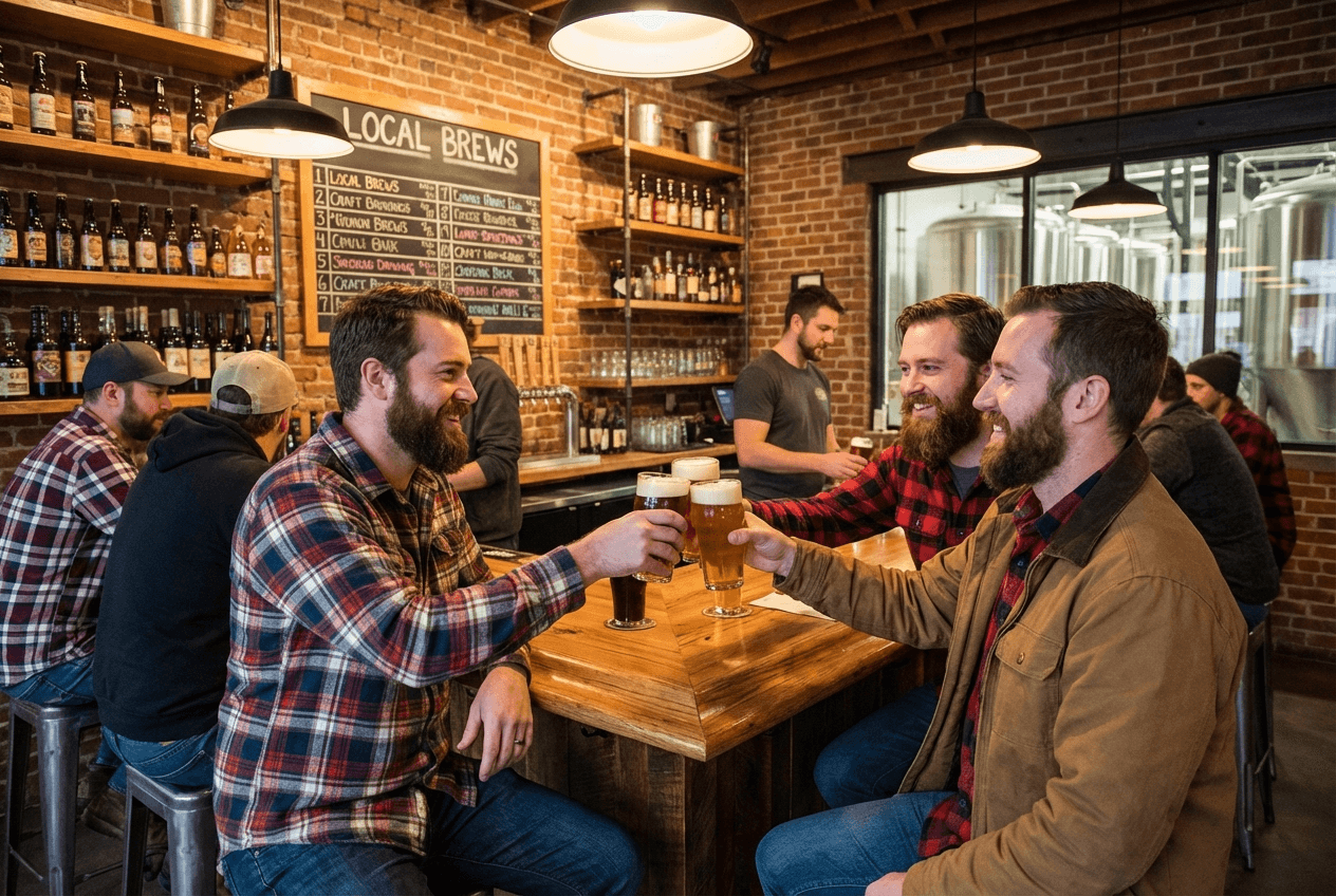 men drinking beer