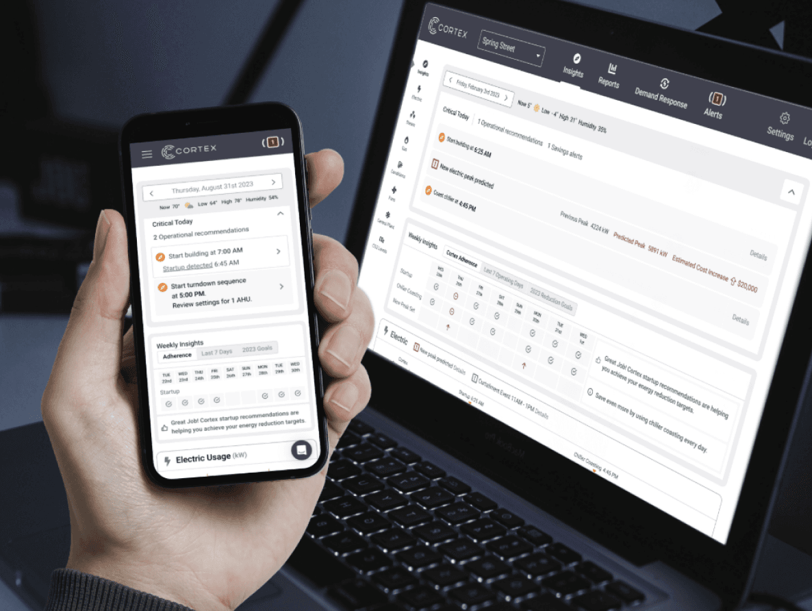 Cortex application displayed on mobile and desktop devices