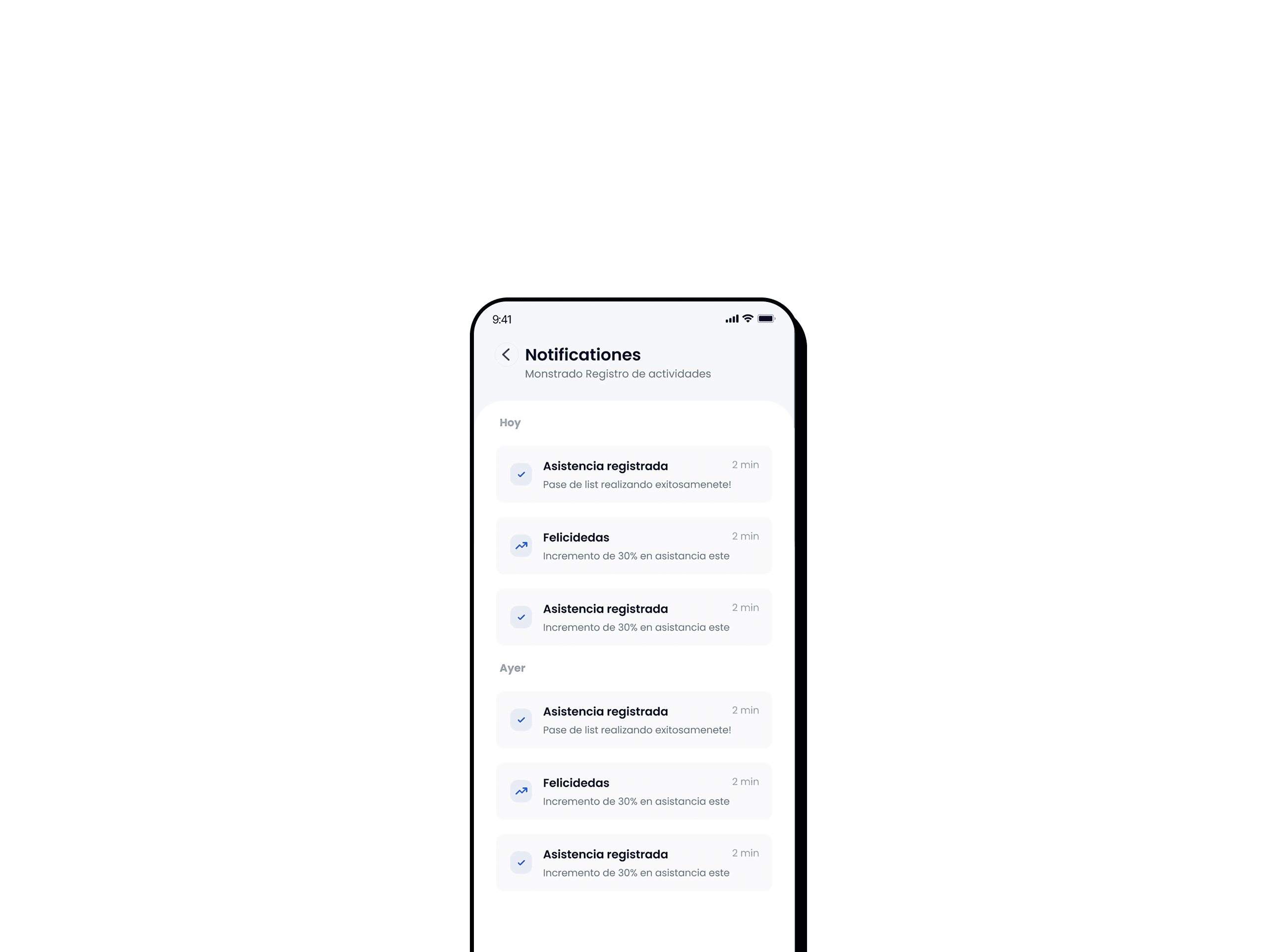 The bottom half of a screen of a mobile device