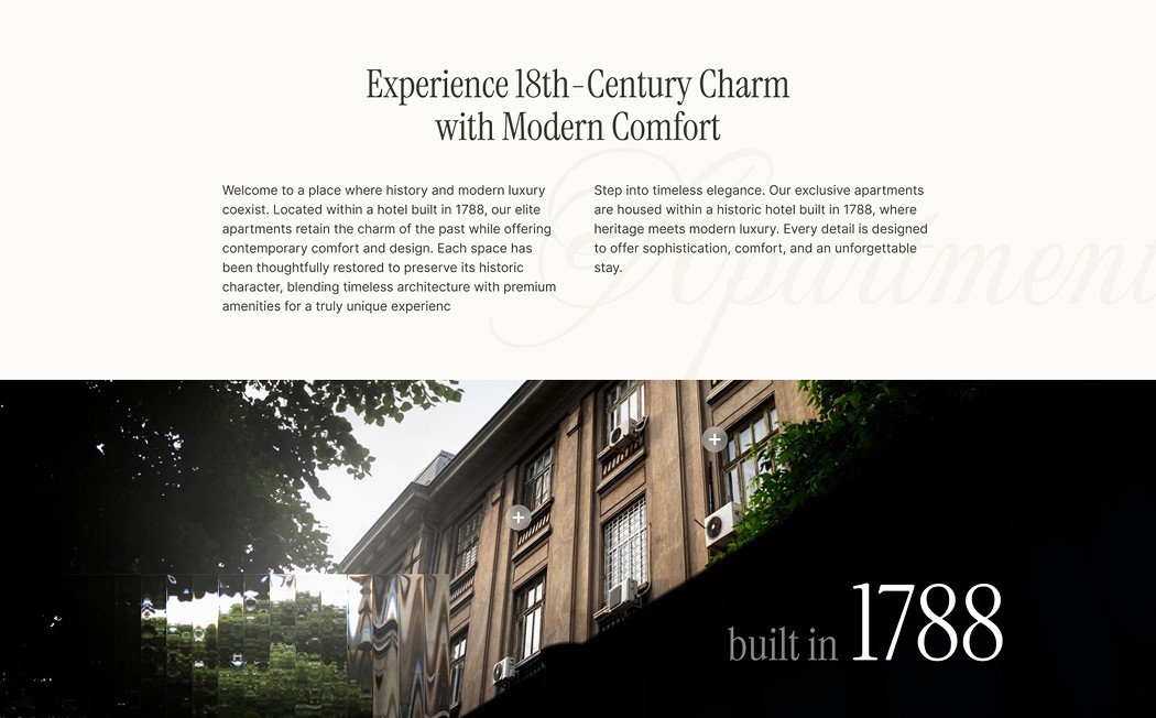 About Apartment section