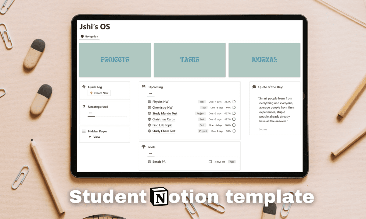 20 Best and Free Notion Templates for Students