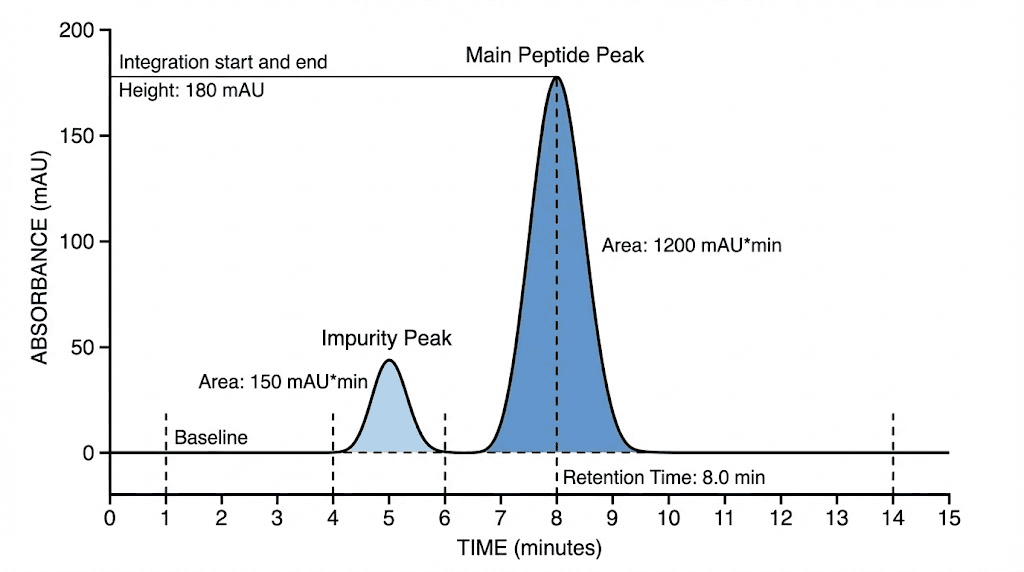 how to read peptide elution