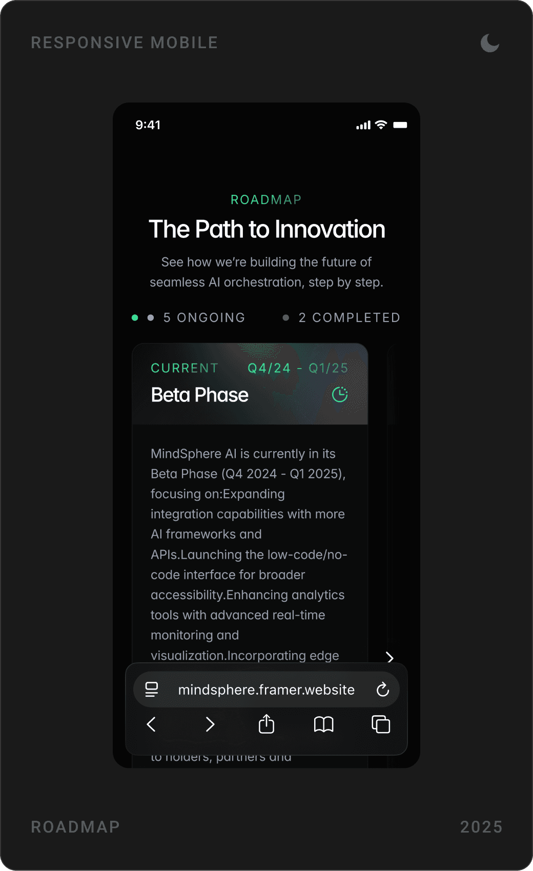 Professional AI Roadmap Mobile Design
