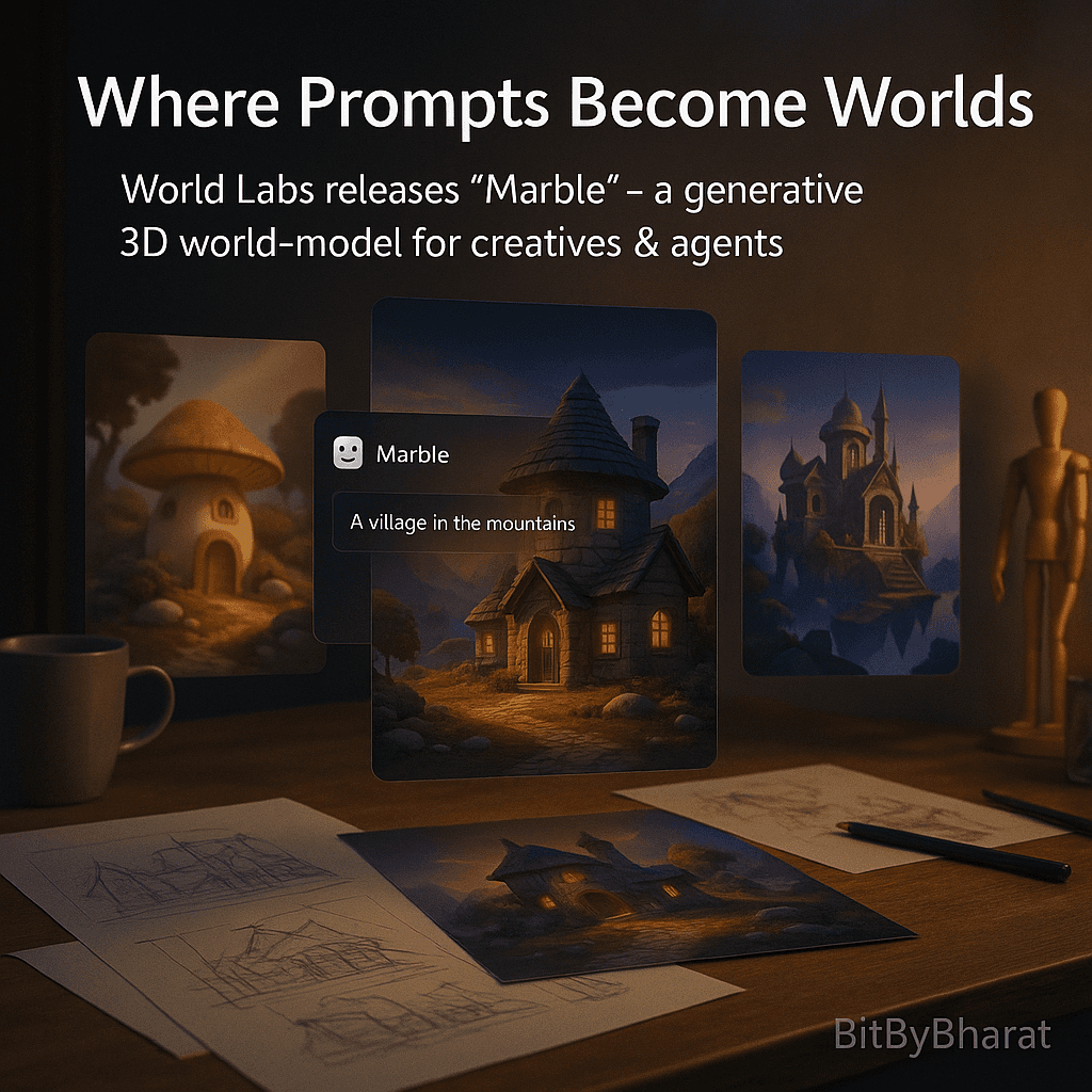 World Labs (founded by Fei-Fei Li) releases “Marble” – a generative 3D world-model for creatives & agents