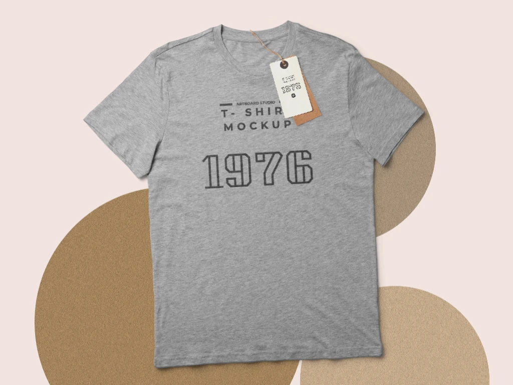 Grey T-shirt mockup