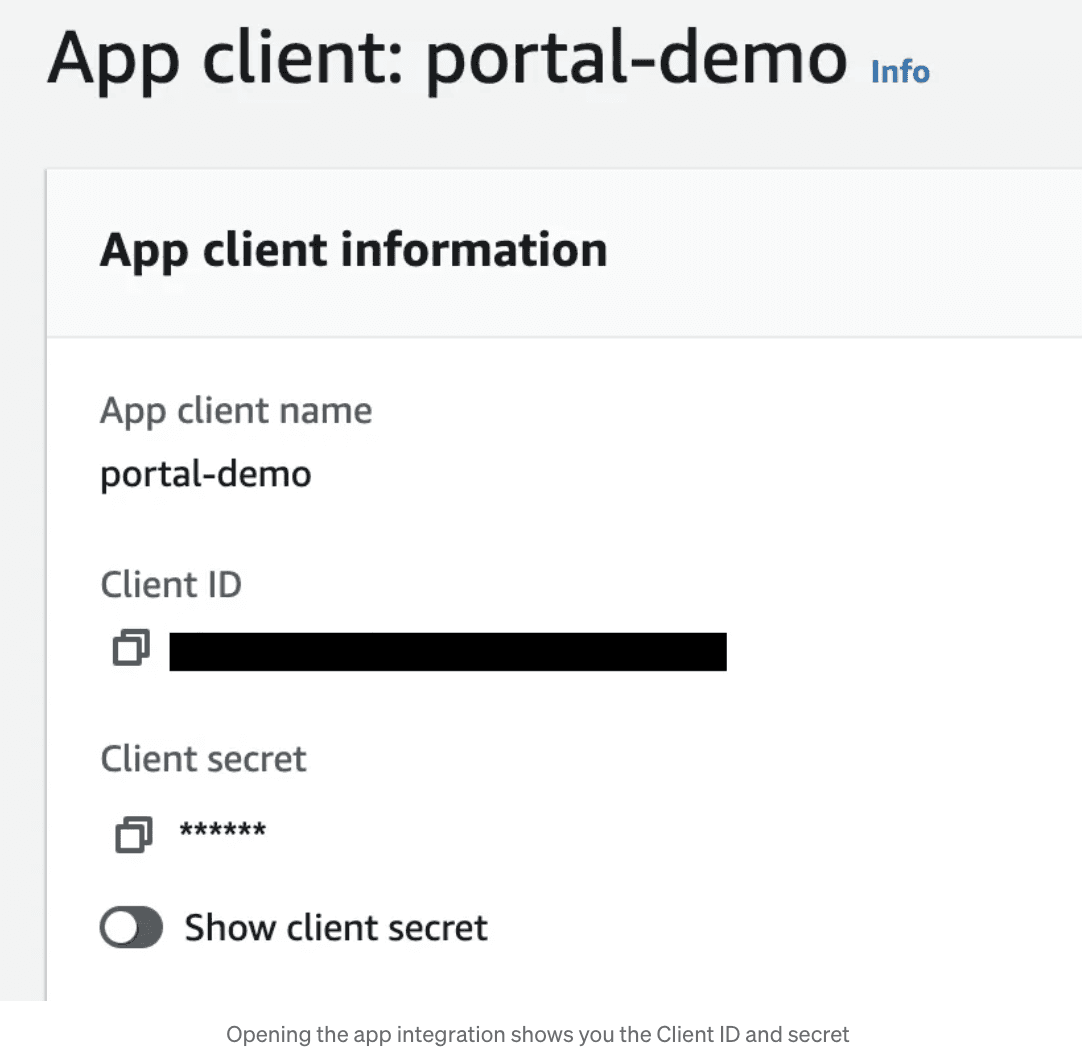 App client : portal - demo