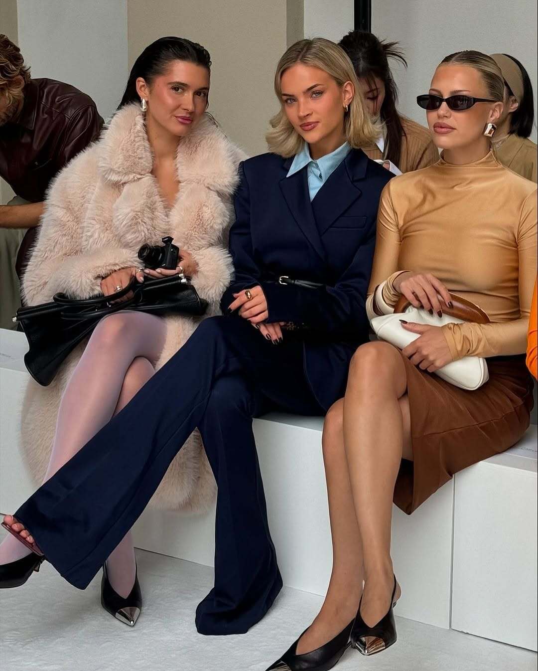 Influencers attending fashion week show