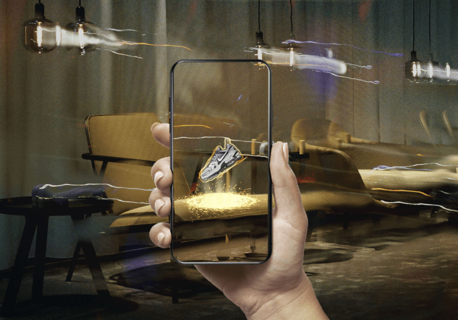 A promotional image of the Nike Vapormax Snapchat Filter