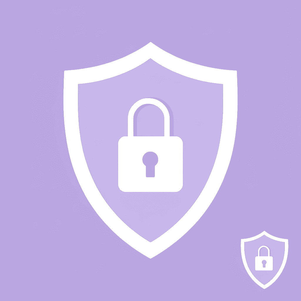 Shield icon representing enterprise security, compliance, and audit trail capabilities