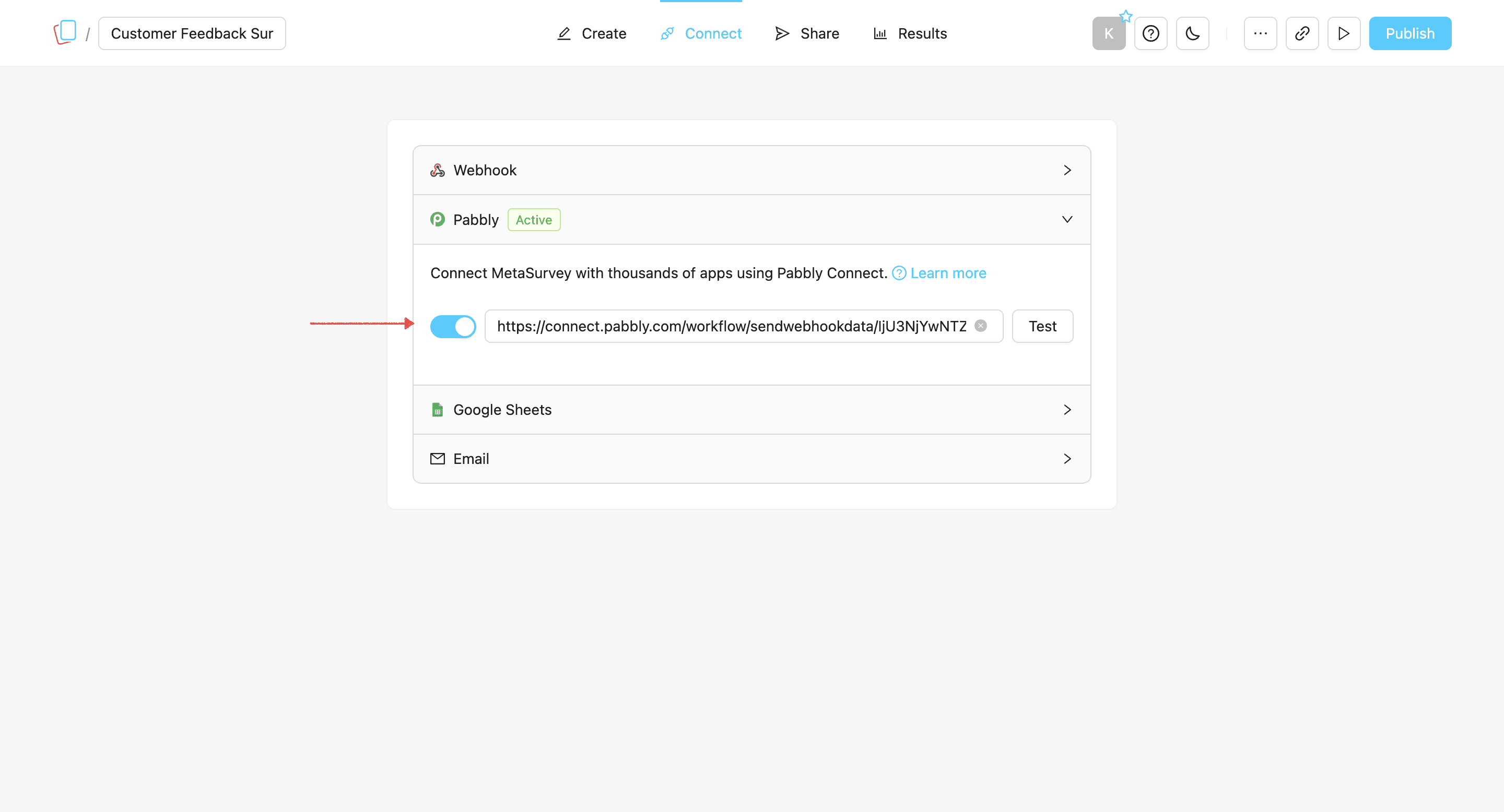 Connect Pabbly