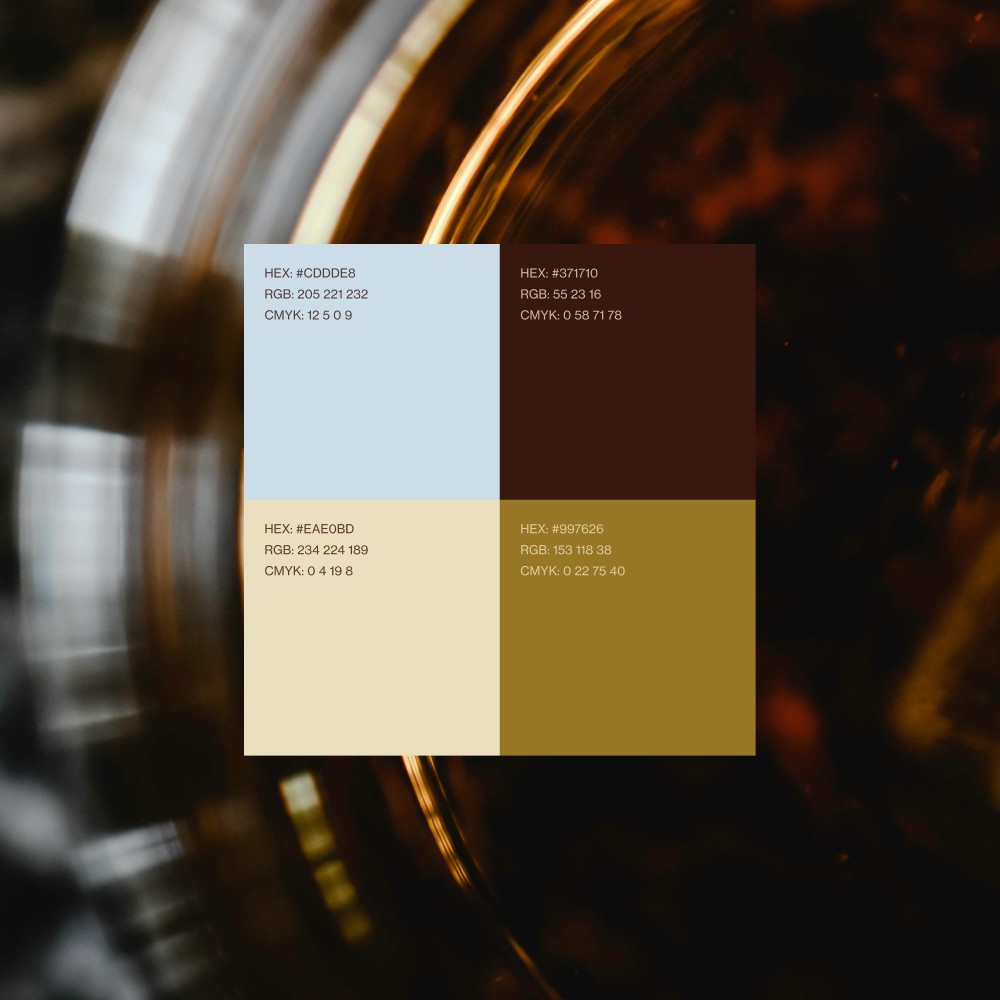 Colour palette with colour codes