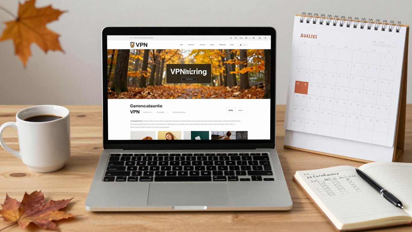 Black Friday VPN shopping on laptop