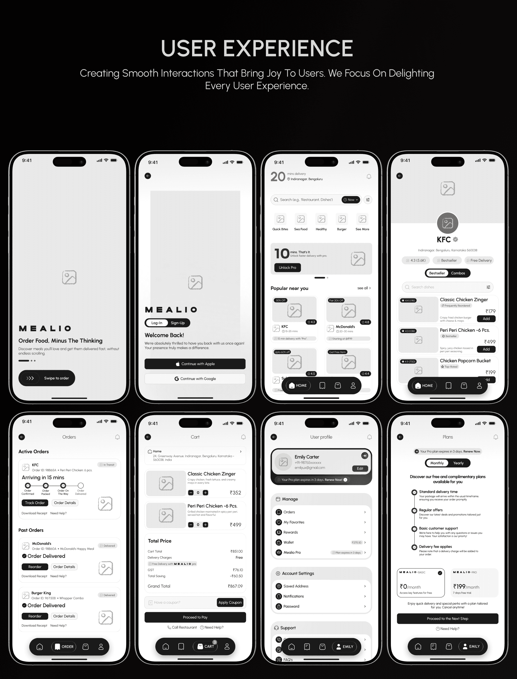 Mealio - The UX.