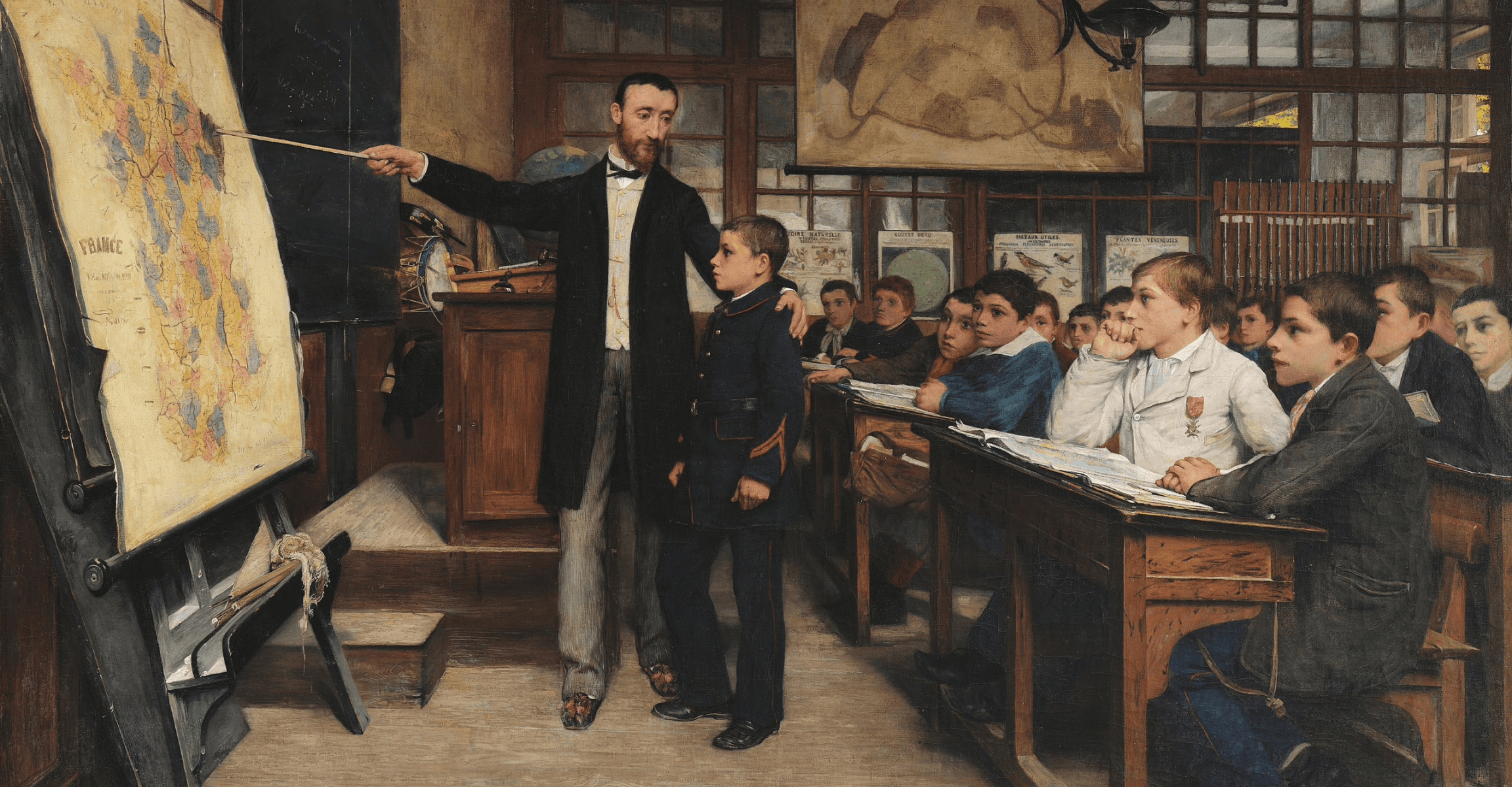The Geography Lesson or "The Black Spot" - Albert Bettanier (1887)