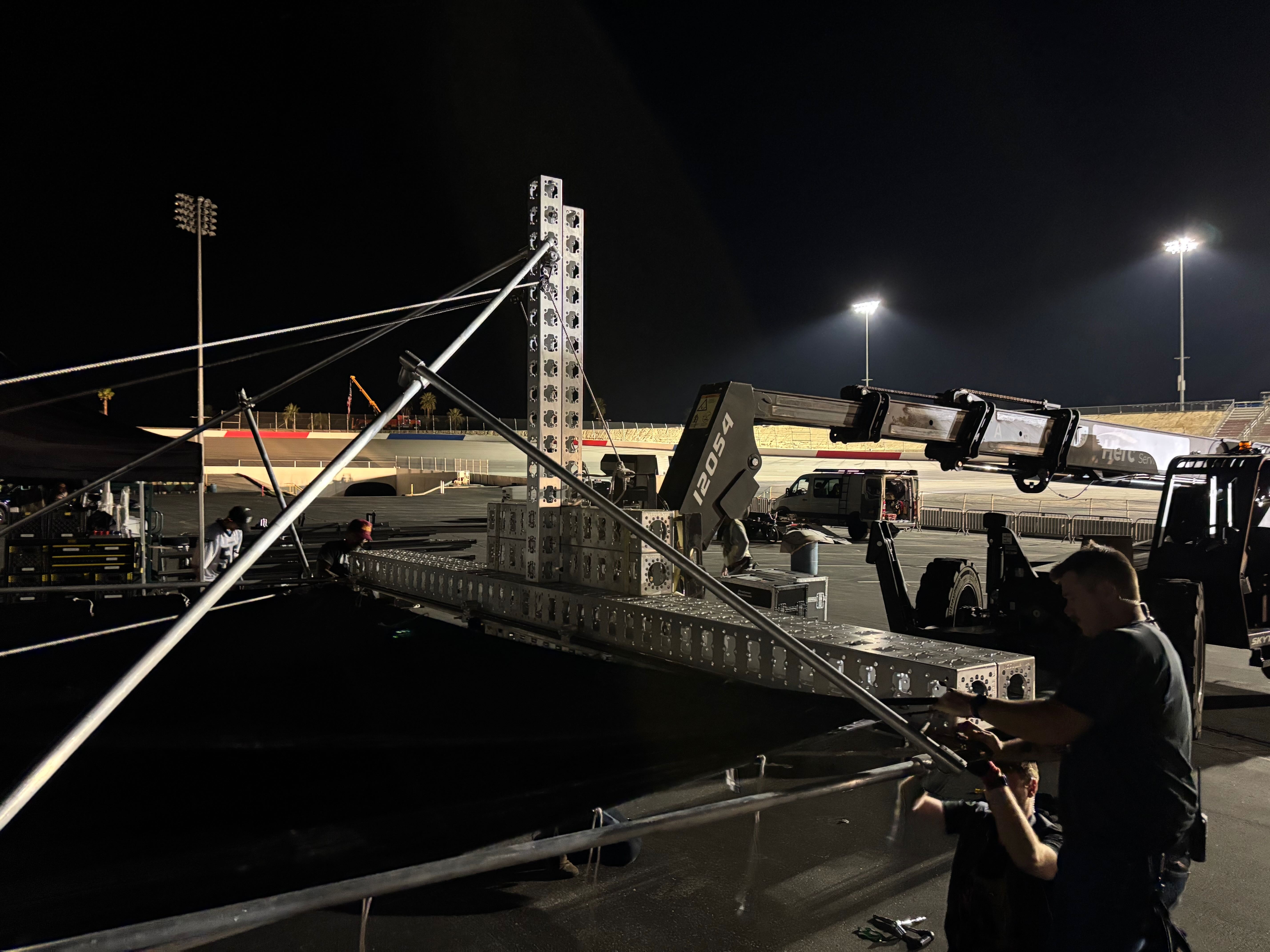 softbox on stage with colors