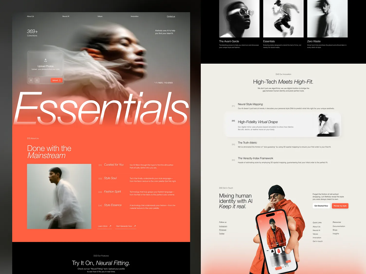 Aletheia AI — AI Fashionwear Landing Page