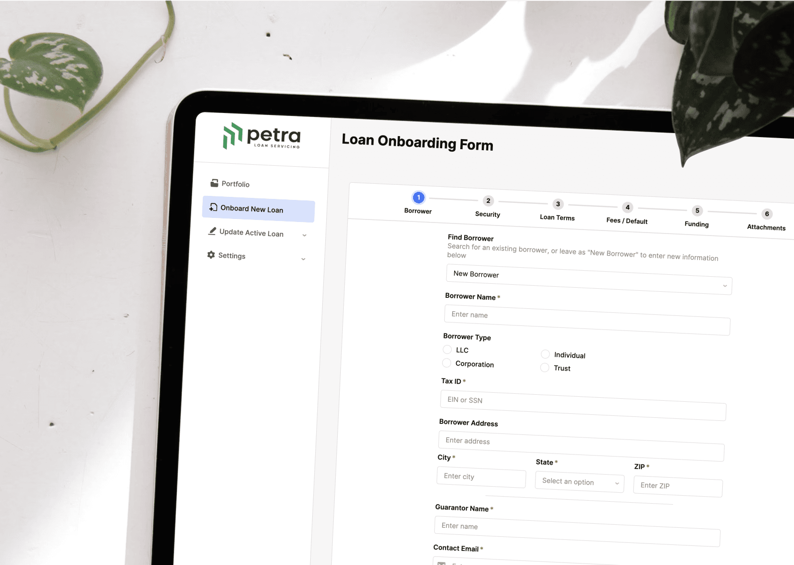 Photo of the Petra loan servcing app