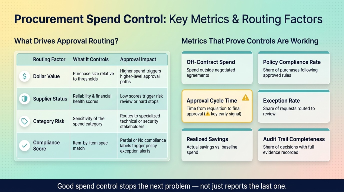 AI Spend Control: Approval Routing Factors & Key Metrics for Procurement Teams
