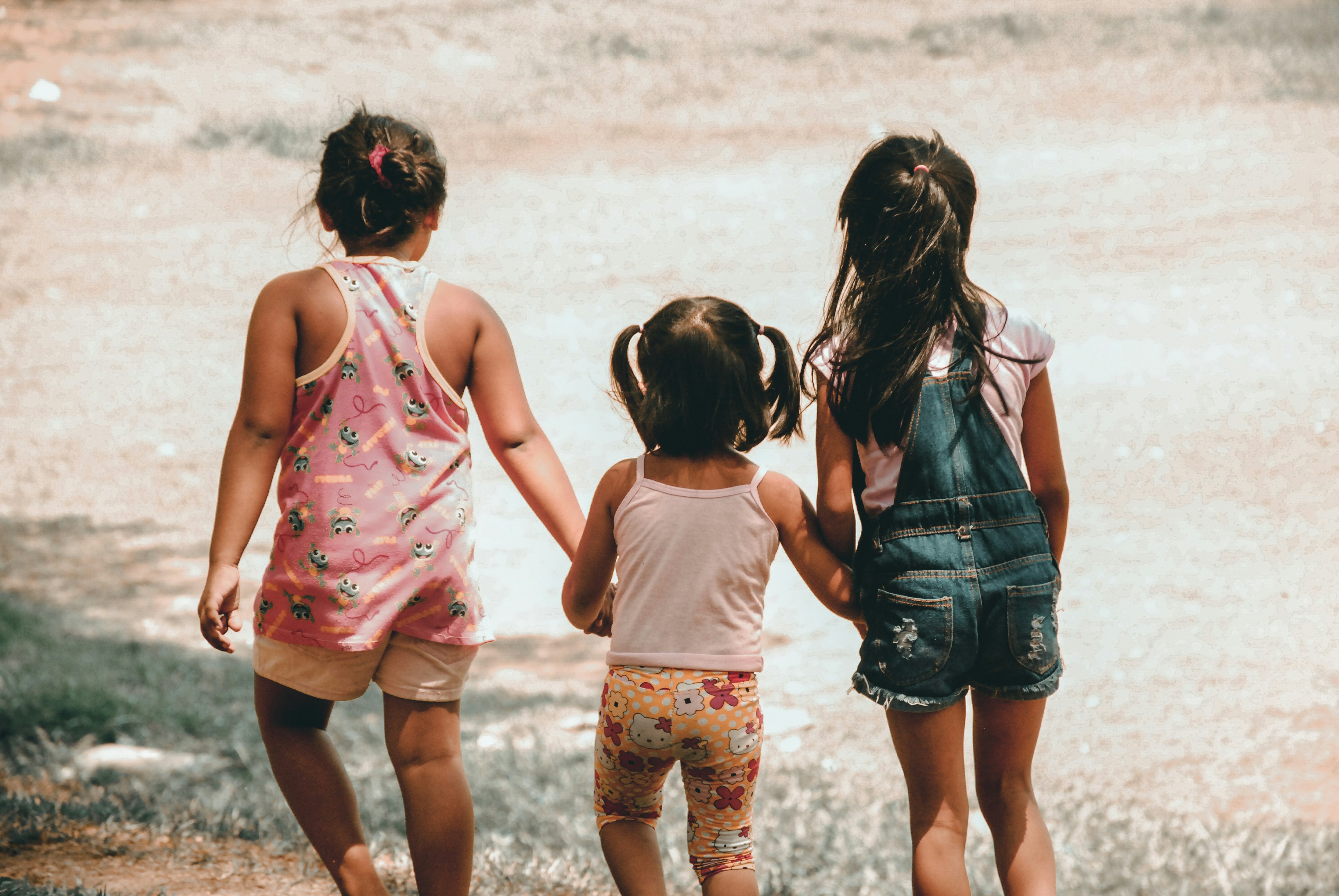 kids walking together. Picture taken by Charlein Gracia