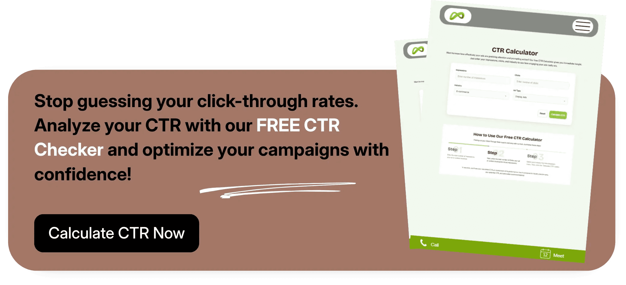 Free CTR Checker tool to analyze and optimize marketing campaign click-through rates.