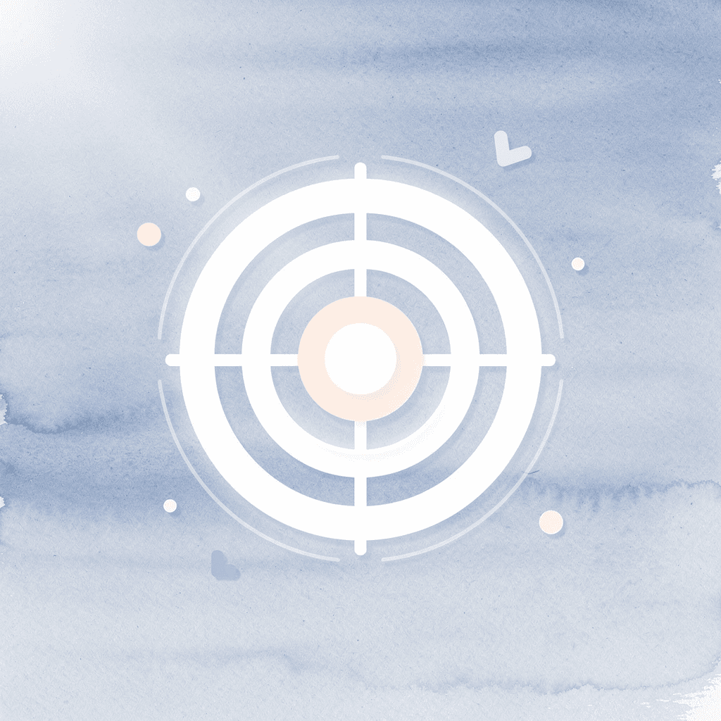 Target icon representing precision in screen printing quality