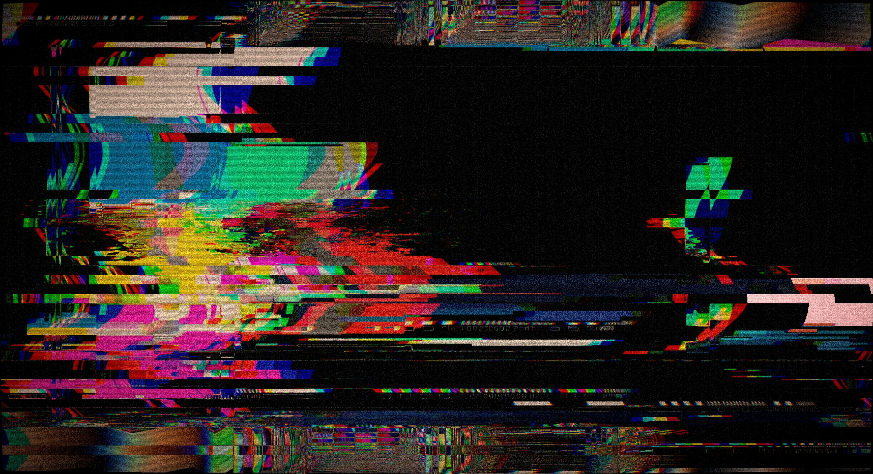 Glitch-style digital distortion effect representing corrupted 3D model data