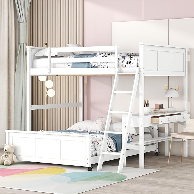 Enhance your workspace with the queen bunk bed with desk, designed for comfort and efficiency.