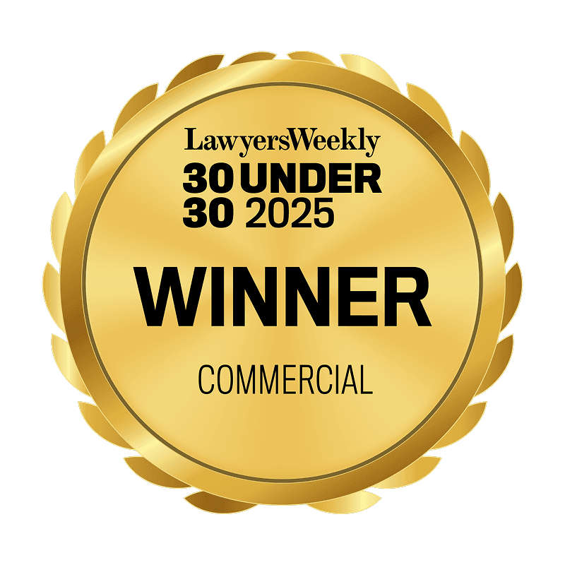 Lawyers Weekly 30 Under 30 2025 Winner – Commercial