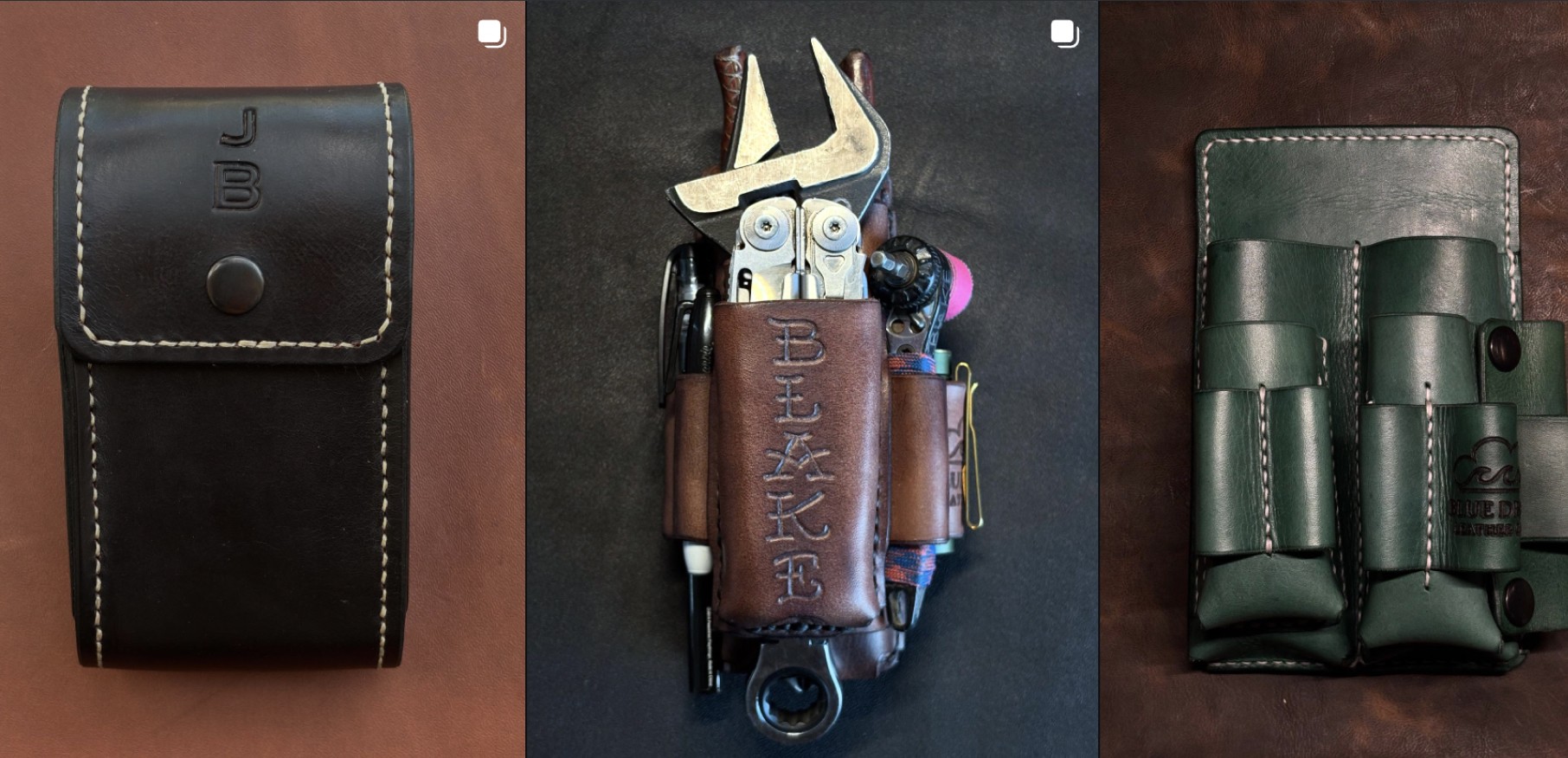 blue dream leather craft pouch for film grips