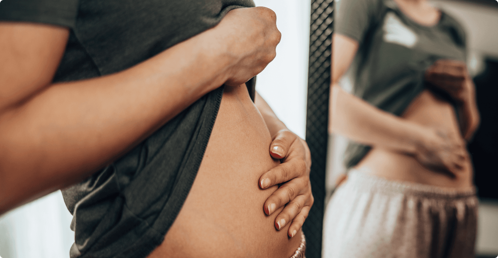 woman with bloated belly