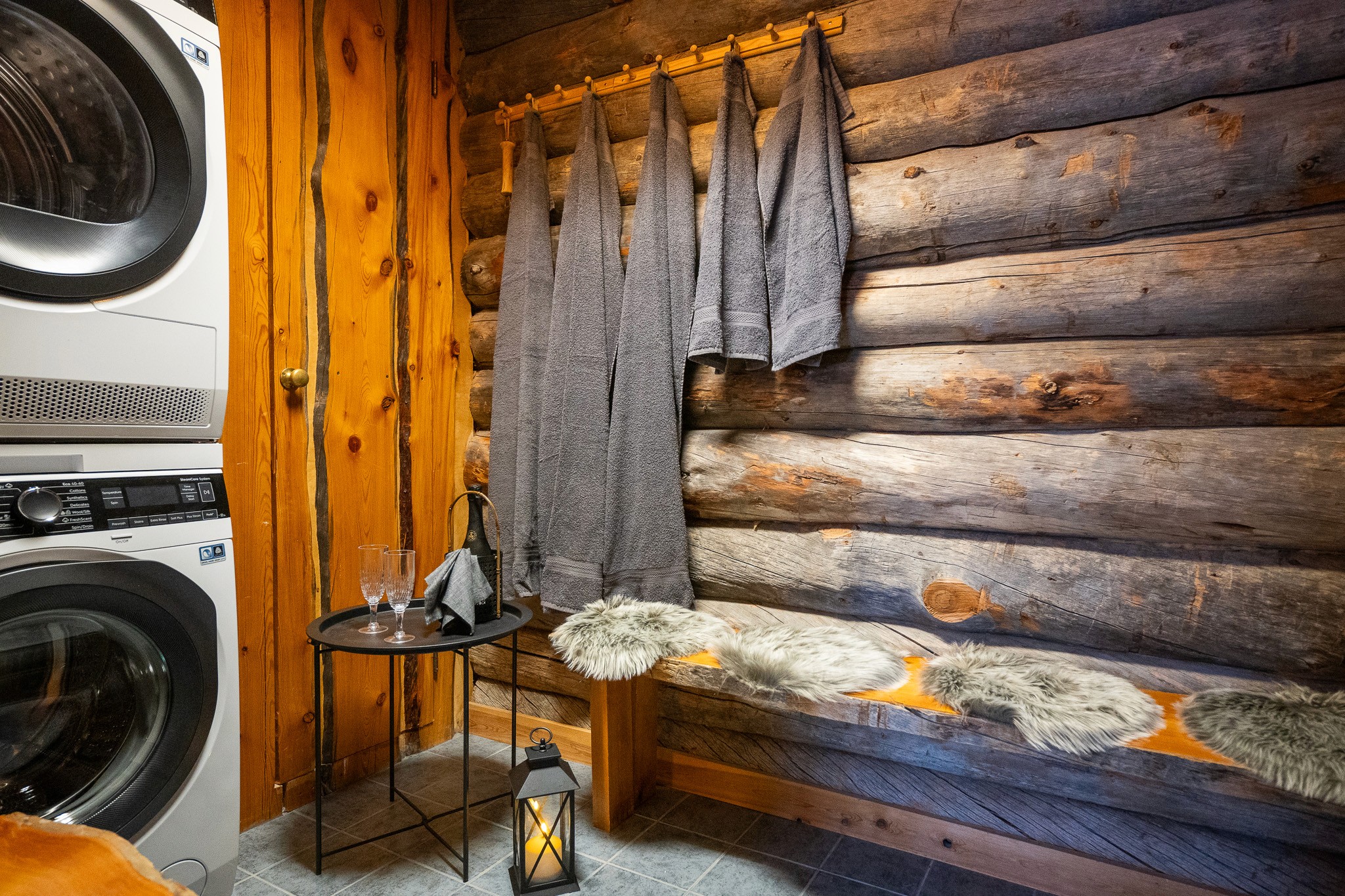 team workspace with people working