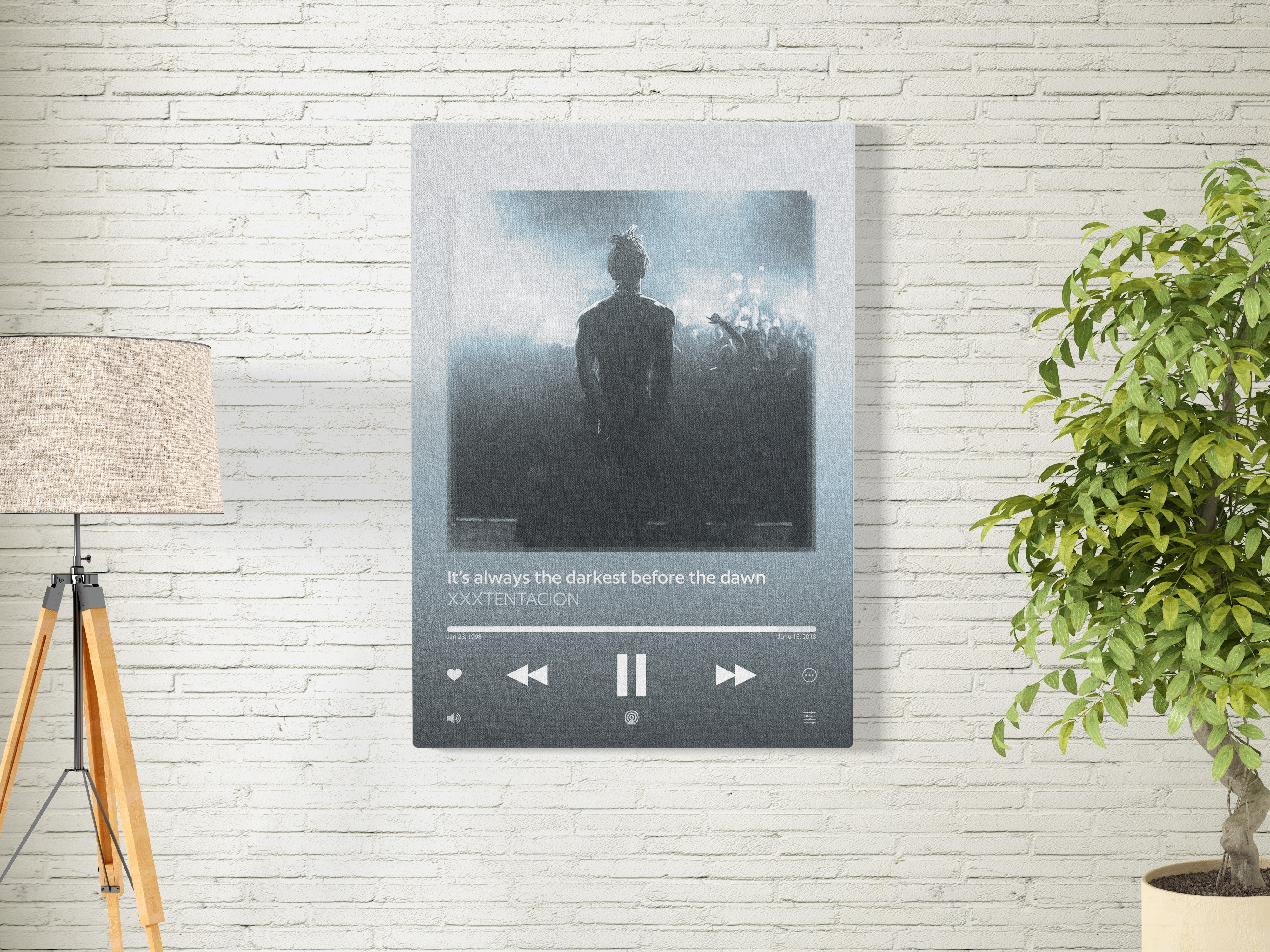 XXX Tentacion a musical singer poster design