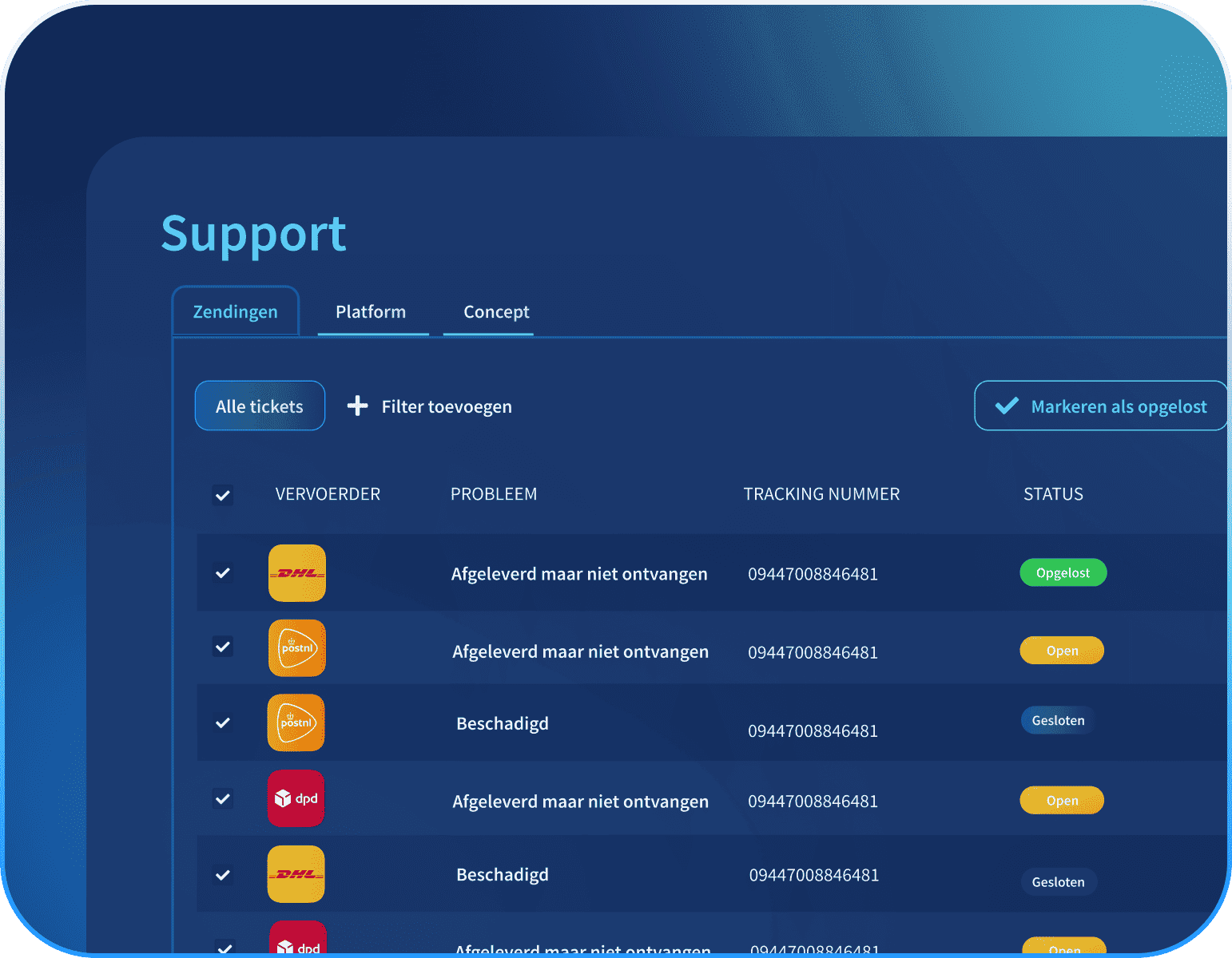 support automation supportpagina