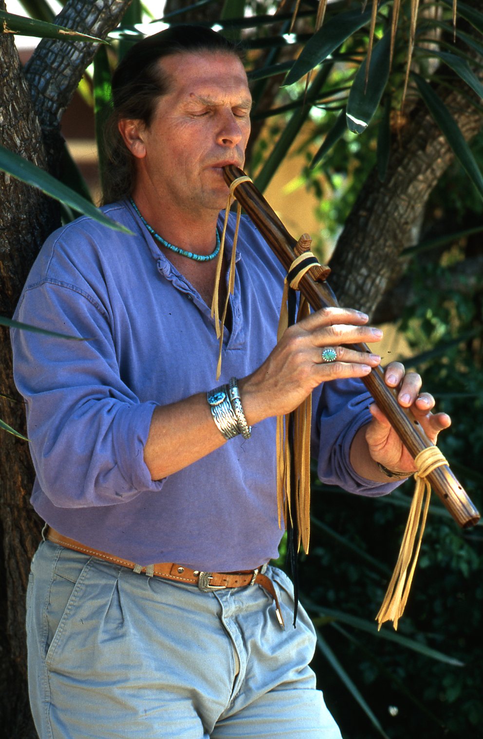 Odell Mulski-Borg playing the native american style flute