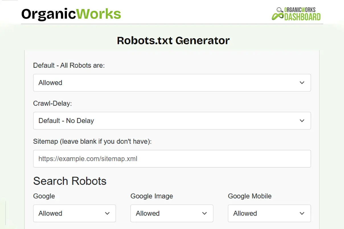 Robots.txt Generator