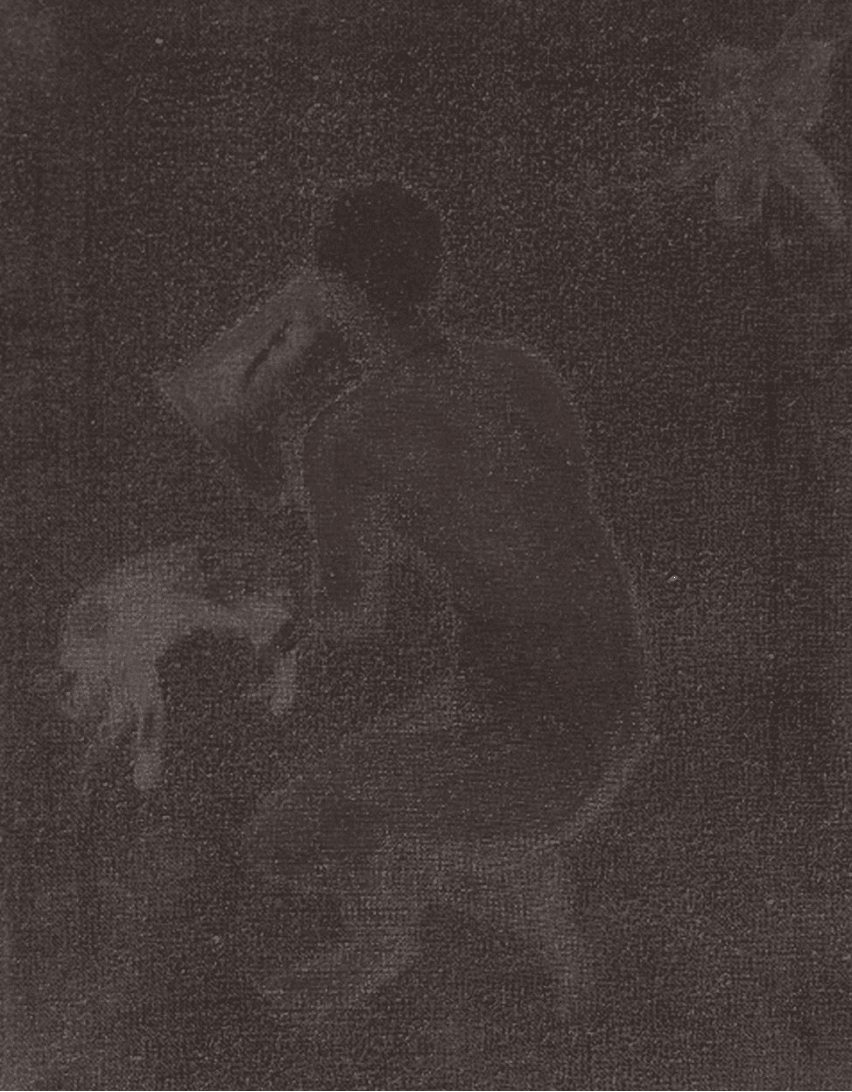 herd of sheep on road painting