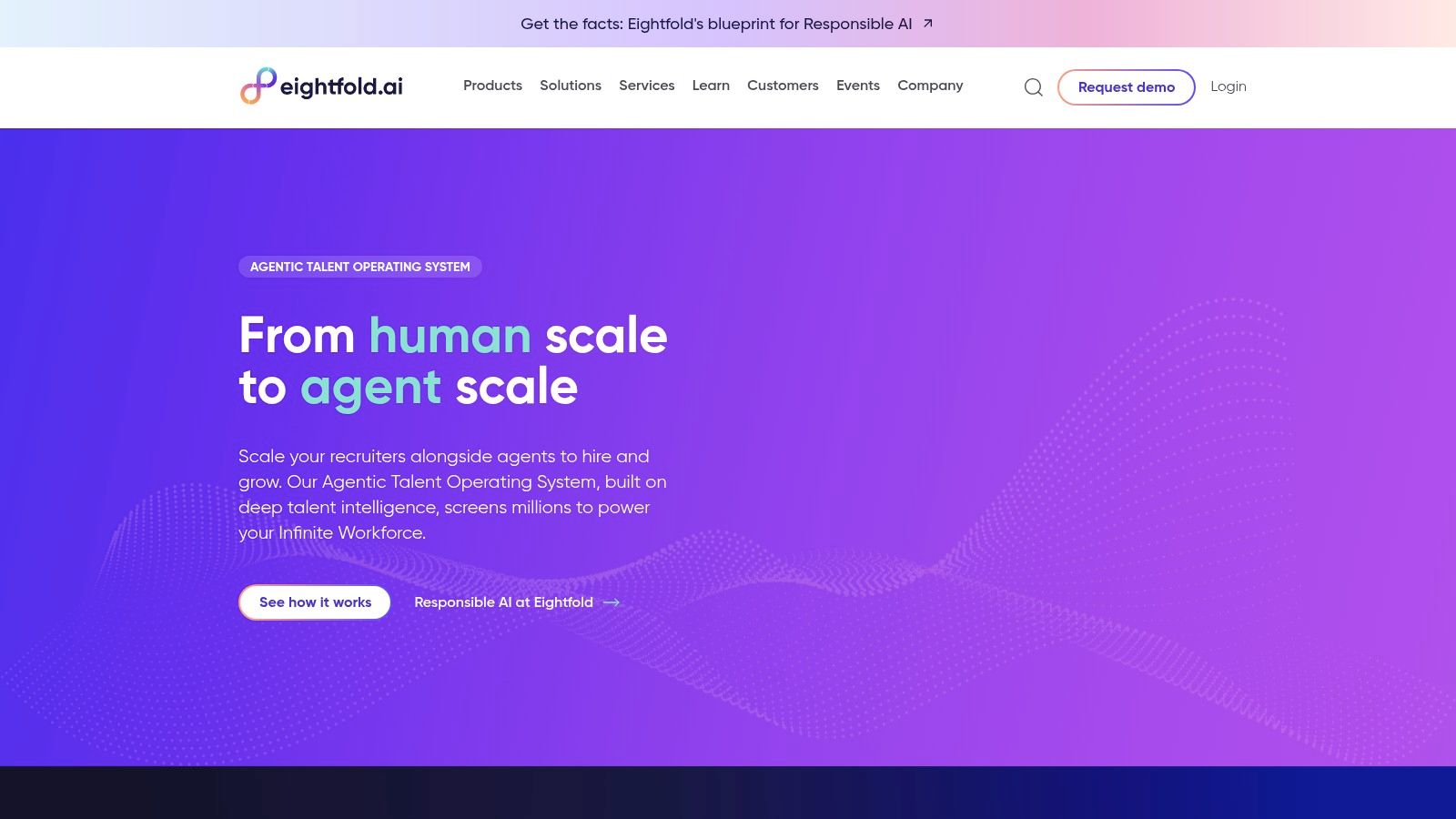 recruiting software examples showing the Eightfold AI platform interface