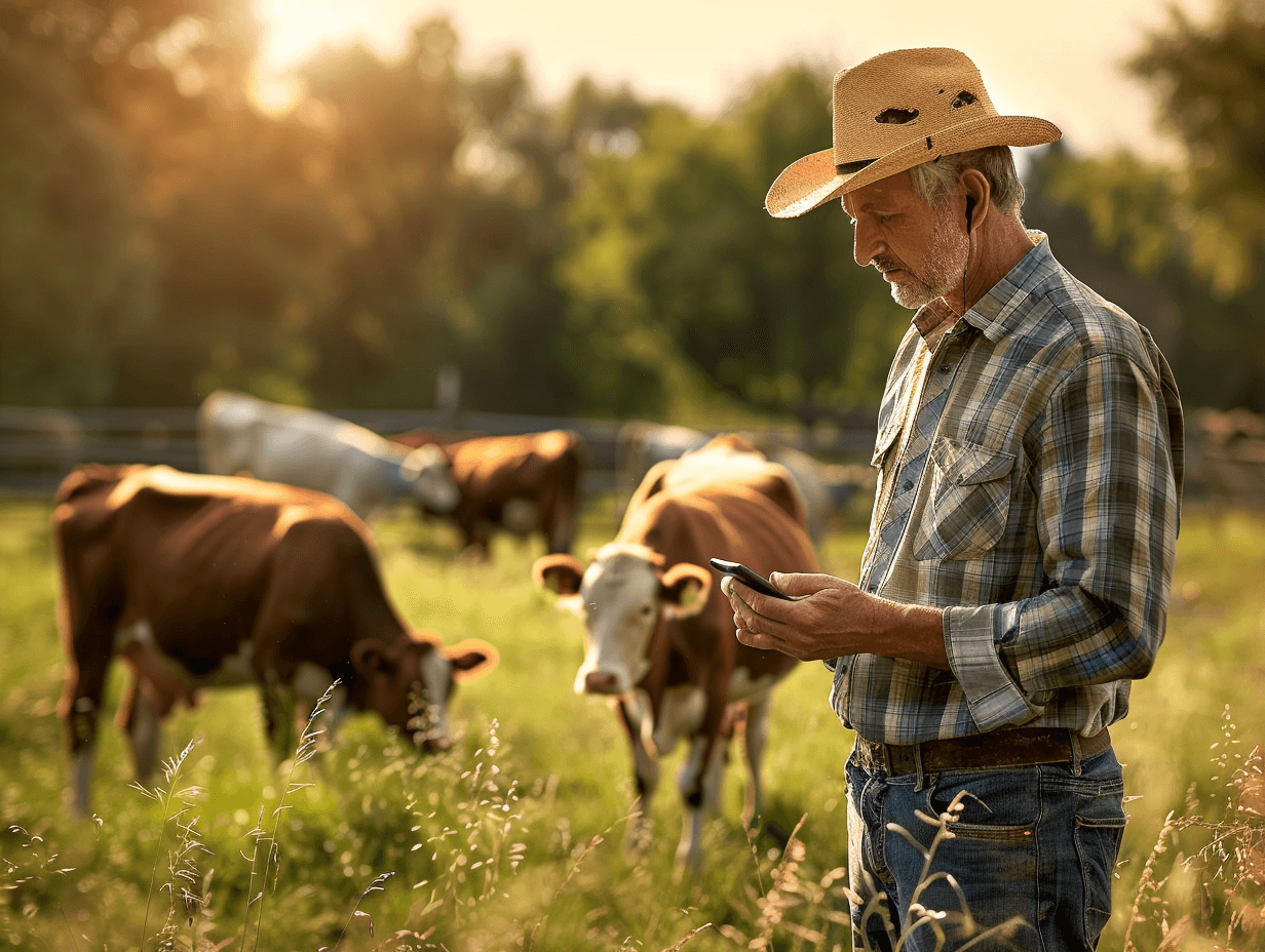 young man holding watering farm