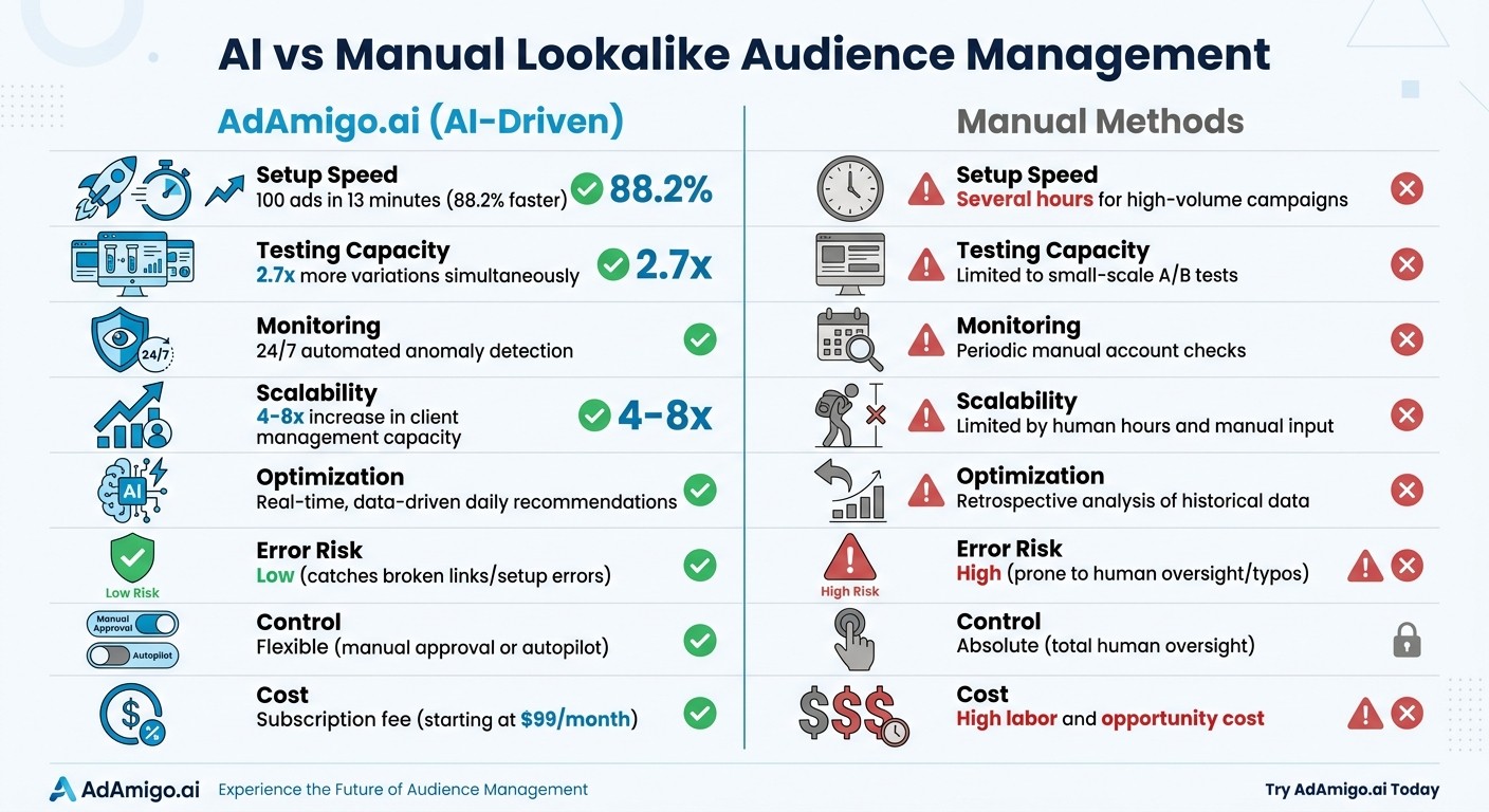 AI vs Manual Lookalike Audience Management Comparison