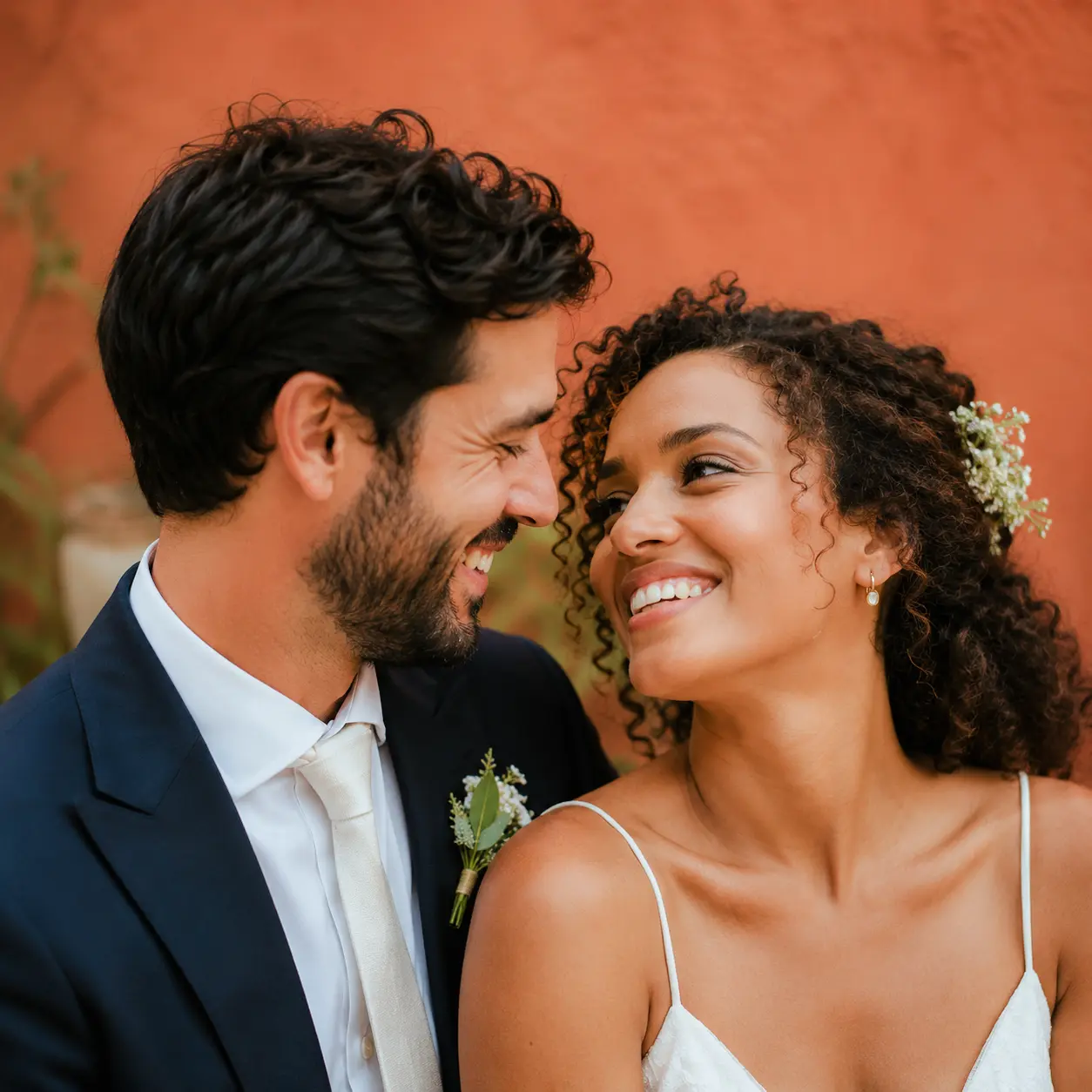 Pareja de novios en Olite, Navarra