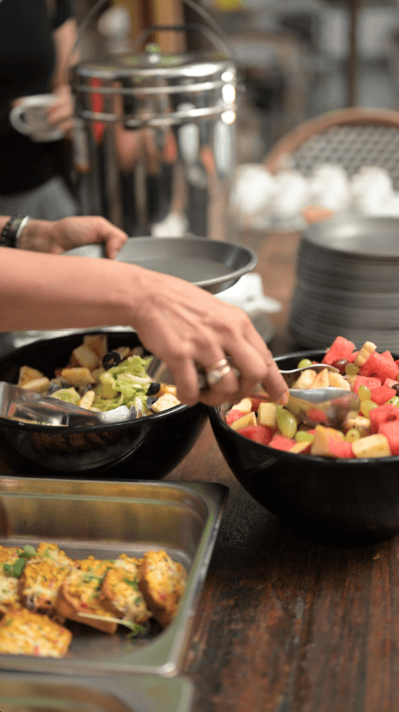 Wellness-focused hospitality food served during an immersive sound meditation event in Pune