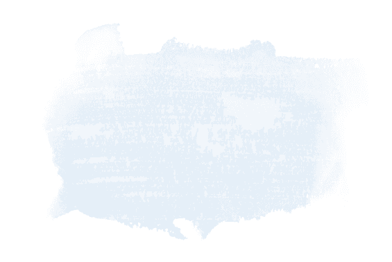 Abstract light blue paint stroke on white background.