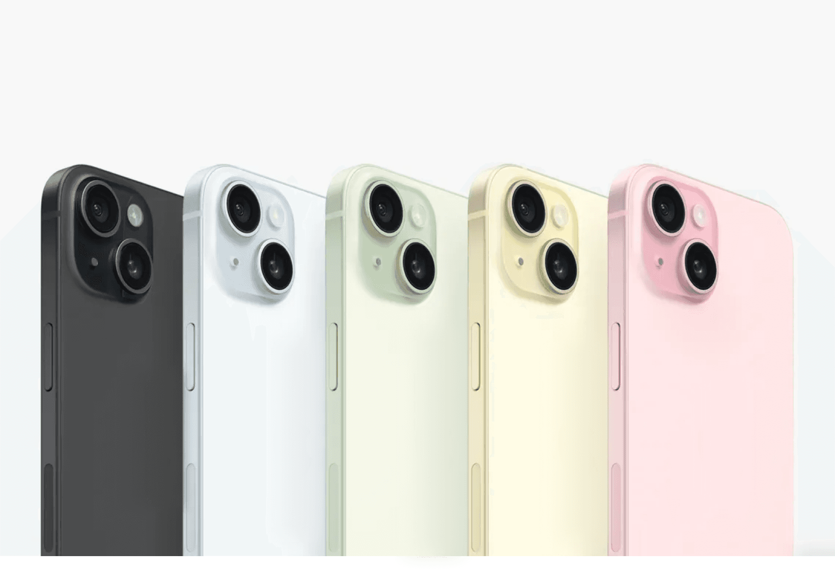 iPhones in different colors