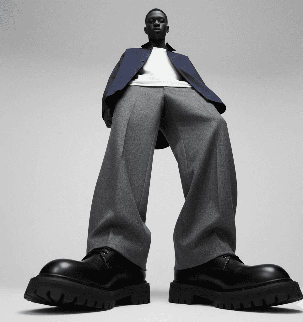 Low angle shot of the man in white shirt