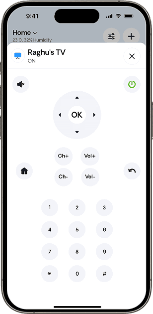 IOT Casa Home Automation remote control Screens