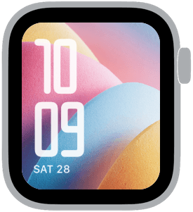 candy pastel Apple Watch face preview 5 featuring abstract, gradient, modern, and easter.