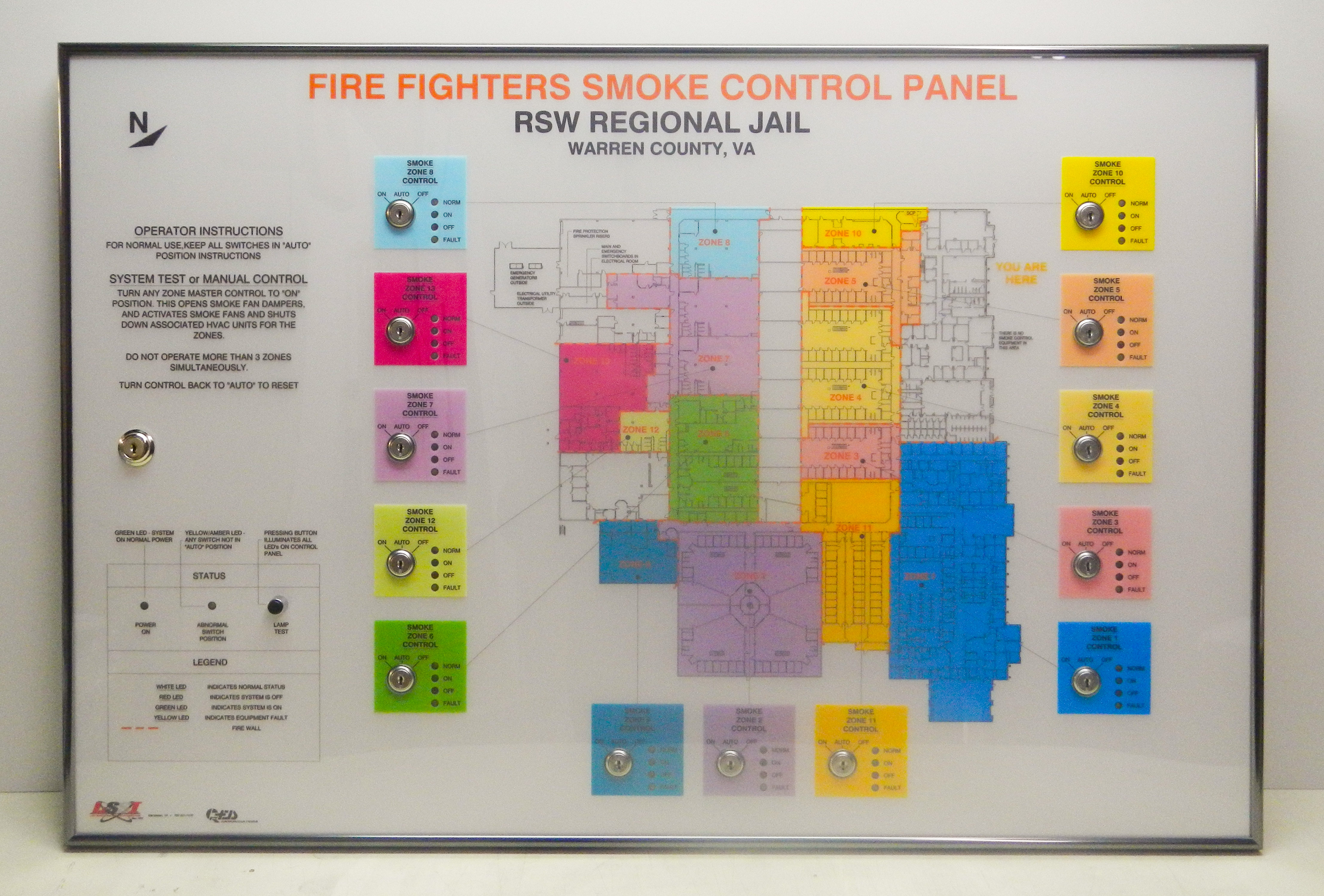 Colorful Fire Alarm Annunciator