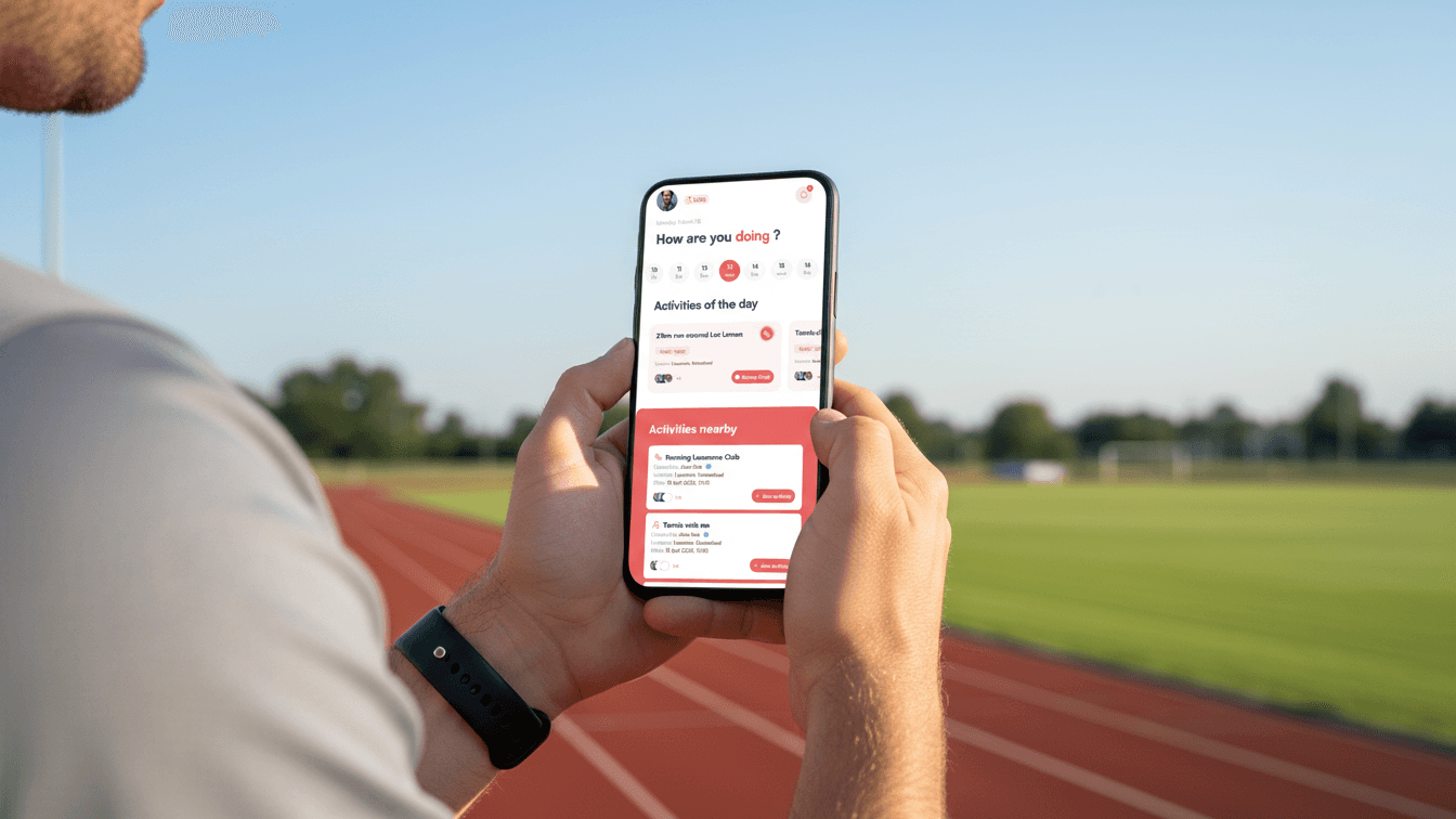 A mockup of Freelio's mobile app