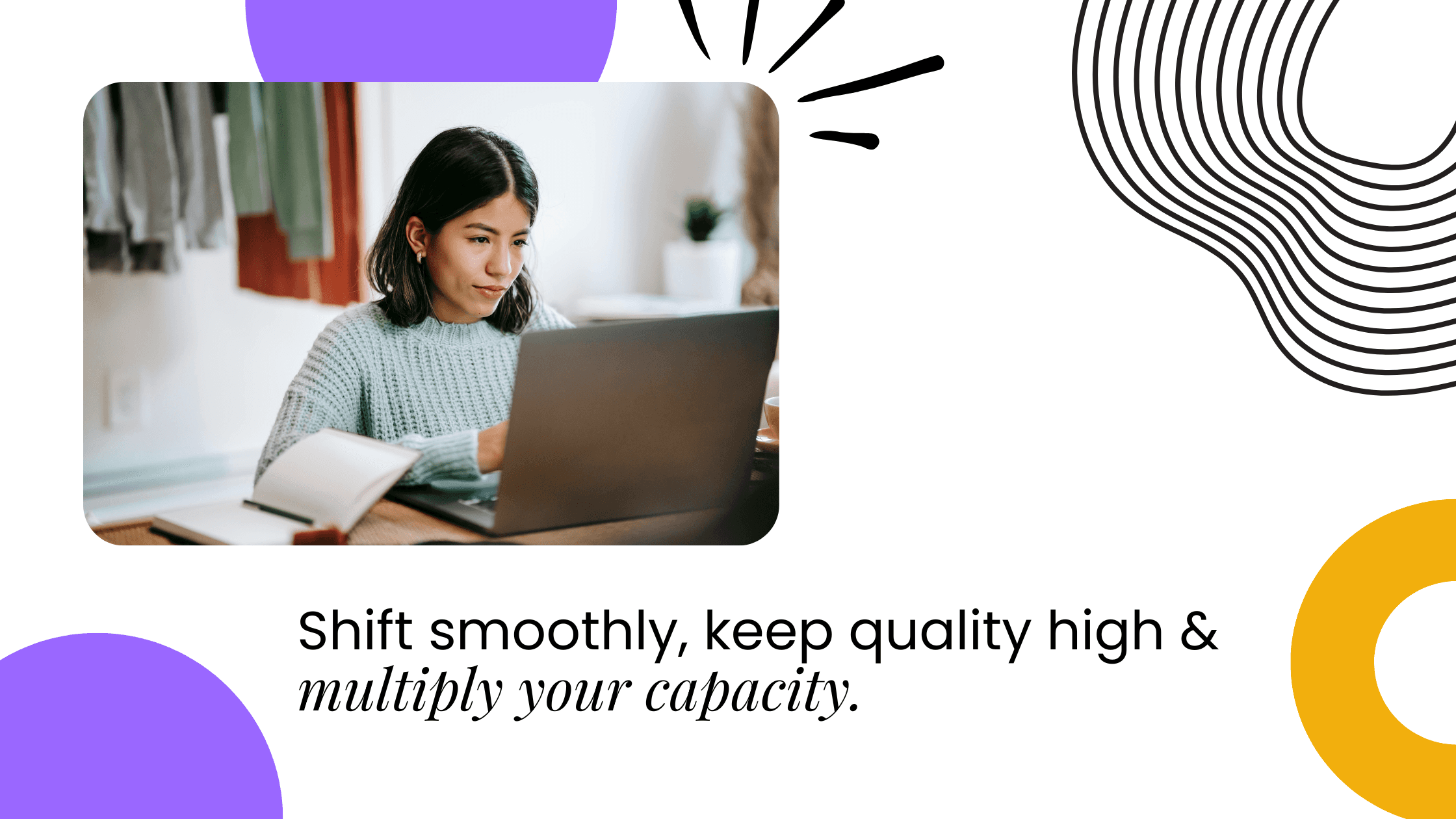 Coach working on a laptop, showing how shifting to group coaching can increase capacity while maintaining quality and results.