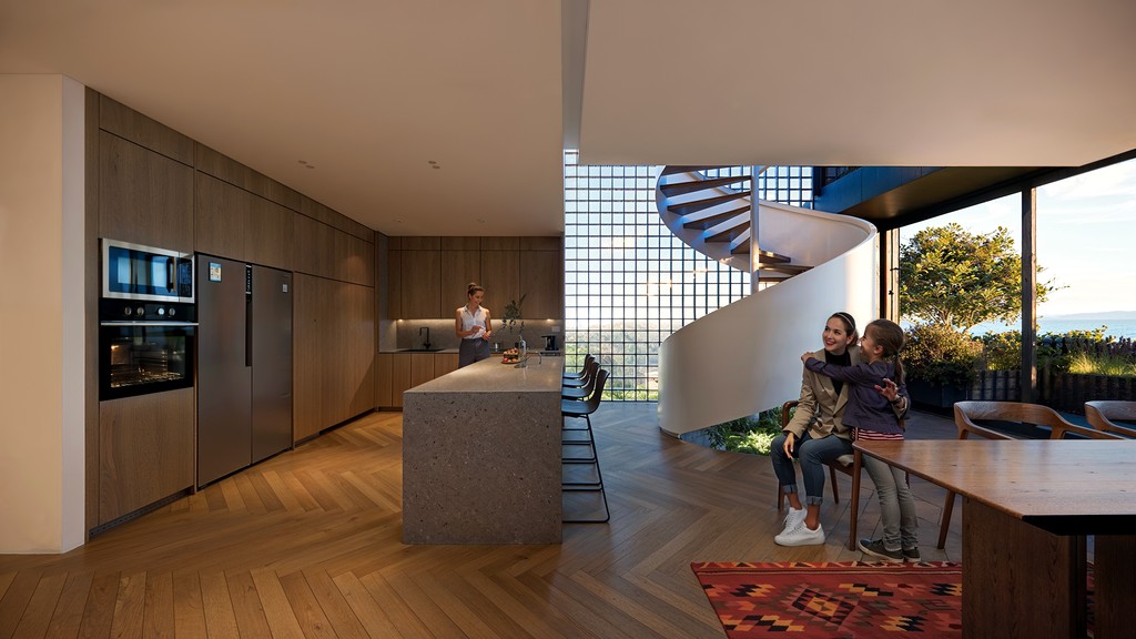 Roof apartment Kitchen 3d render